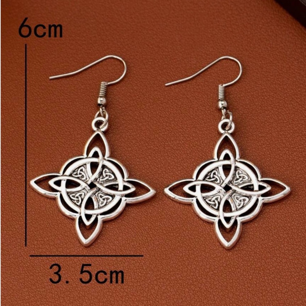 Any 4/$25! Silver Celtic Drop Earrings - Picture 5 of 7